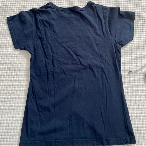 GFS CoEd large navy blue NAVY t shirt gold sparkle - Picture 7 of 7